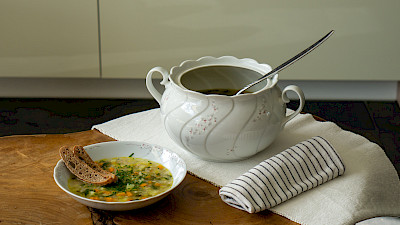 Vegetarische Gerstsuppe
